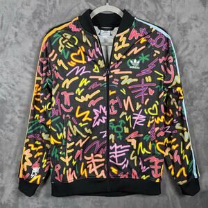 Adidas x Kevin Lyons Youth L Jacket – Fits Women’s XS Graffiti Style